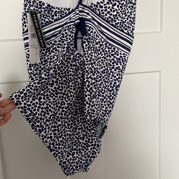 la Blanca tummy control navy and white swimsuit 16w ☀️ 🏖️ NWT - Picture 6 of 11